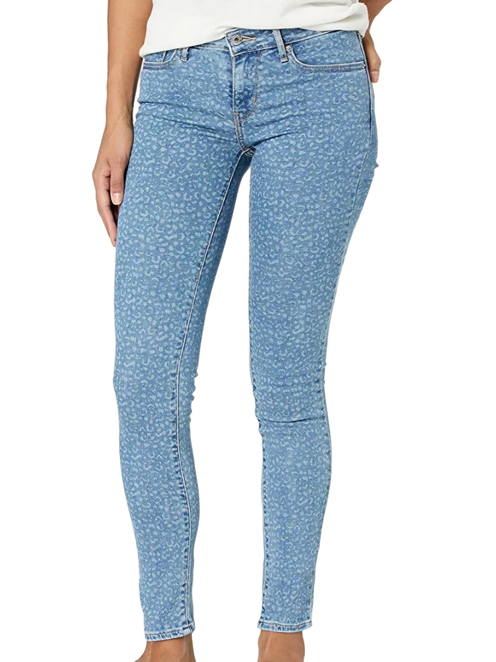 Levi's 710 Super Skinny jeans in a blue snake print Size 27